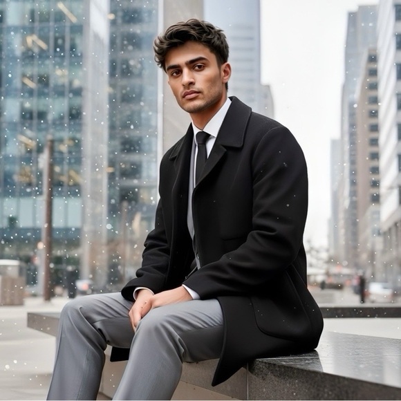 Baracuta Men’s Premium L Overcoat Wool Nylon Recycled Cashmere Made in Bulgaria - Picture 12 of 15